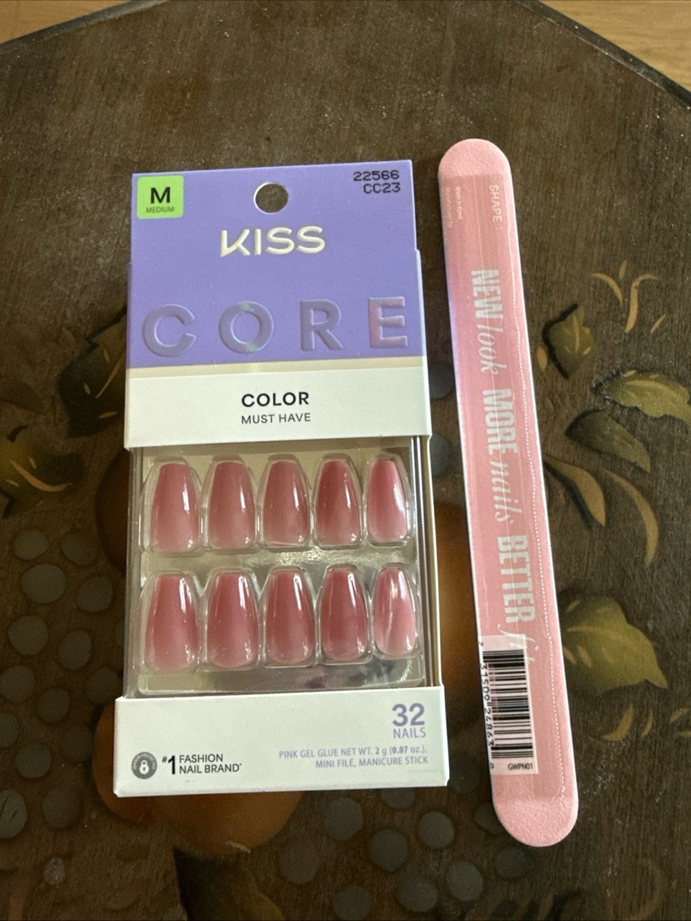 Kiss Press-On Nails in Must Have Pink includes glue and file
